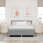 vidaXL Letto con Box Spring con Materasso Grigio Chiaro 140x200 cm Tessuto