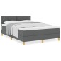 vidaXL Letto Box Spring con Materasso Grigio Scuro 140x200 cm Tessuto