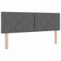 vidaXL Letto Box Spring con Materasso Grigio Scuro 140x200 cm Tessuto