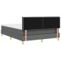 vidaXL Letto Box Spring con Materasso Grigio Scuro 140x200 cm Tessuto
