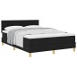vidaXL Letto a Box Spring con Materasso Nero 140x200 cm Tessuto