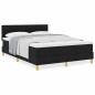 vidaXL Letto a Box Spring con Materasso Nero 140x200 cm Tessuto