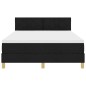 vidaXL Letto a Box Spring con Materasso Nero 140x200 cm Tessuto