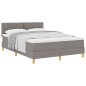 vidaXL Letto a Box Spring con Materasso Tortora 140x200 cm Tessuto vidaXL Letto a Box Spring con Materasso Tortora 140x200 cm Tessuto