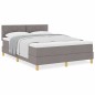 vidaXL Letto a Box Spring con Materasso Tortora 140x200 cm Tessuto vidaXL Letto a Box Spring con Materasso Tortora 140x200 cm Tessuto
