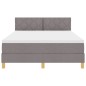 vidaXL Letto a Box Spring con Materasso Tortora 140x200 cm Tessuto vidaXL Letto a Box Spring con Materasso Tortora 140x200 cm Tessuto