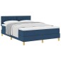 vidaXL Letto con Rete a Molle Blu 140x200 cm Tessuto vidaXL Letto con Rete a Molle Blu 140x200 cm Tessuto