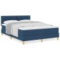 vidaXL Letto con Rete a Molle Blu 140x200 cm Tessuto vidaXL Letto con Rete a Molle Blu 140x200 cm Tessuto