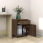 Armadietto con Ruote Rovere Marrone 45x38x54 cm in Legno Armadietto con Ruote Rovere Marrone 45x38x54 cm in Legno