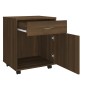 Armadietto con Ruote Rovere Marrone 45x38x54 cm in Legno Armadietto con Ruote Rovere Marrone 45x38x54 cm in Legno
