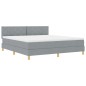 vidaXL Letto con Box Spring e Materasso Grigio Chiaro 180x200 cm Tessuto vidaXL Letto con Box Spring e Materasso Grigio Chiaro 180x200 cm Tessuto
