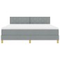 vidaXL Letto con Box Spring e Materasso Grigio Chiaro 180x200 cm Tessuto vidaXL Letto con Box Spring e Materasso Grigio Chiaro 180x200 cm Tessuto