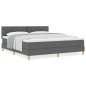 vidaXL Letto con Box Spring e Materasso Grigio Scuro 180x200 cm Tessuto