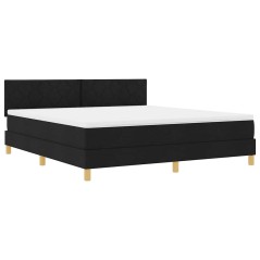 vidaXL Letto Box Spring con Materasso Nero 180x200 cm Tessuto