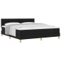 vidaXL Letto Box Spring con Materasso Nero 180x200 cm Tessuto