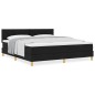 vidaXL Letto Box Spring con Materasso Nero 180x200 cm Tessuto