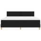 vidaXL Letto Box Spring con Materasso Nero 180x200 cm Tessuto