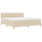 vidaXL Letto a Molle con Materasso Crema 180x200 cm Tessuto vidaXL Letto a Molle con Materasso Crema 180x200 cm Tessuto