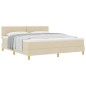 vidaXL Letto a Molle con Materasso Crema 180x200 cm Tessuto vidaXL Letto a Molle con Materasso Crema 180x200 cm Tessuto