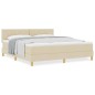 vidaXL Letto a Molle con Materasso Crema 180x200 cm Tessuto vidaXL Letto a Molle con Materasso Crema 180x200 cm Tessuto