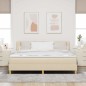 vidaXL Letto a Molle con Materasso Crema 180x200 cm Tessuto vidaXL Letto a Molle con Materasso Crema 180x200 cm Tessuto