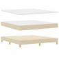 vidaXL Letto a Molle con Materasso Crema 180x200 cm Tessuto vidaXL Letto a Molle con Materasso Crema 180x200 cm Tessuto
