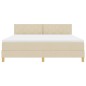 vidaXL Letto a Molle con Materasso Crema 180x200 cm Tessuto vidaXL Letto a Molle con Materasso Crema 180x200 cm Tessuto