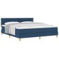 vidaXL Letto a Rete con Materasso Blu 180x200 cm Tessuto