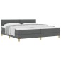 vidaXL Letto a molle con materasso grigio scuro 200x200 cm in tessuto vidaXL Letto a molle con materasso grigio scuro 200x200 cm in tessuto
