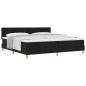vidaXL Letto con Reticolo e Materasso Nero 200x200 cm Tessuto