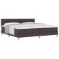 VidaXL Letto con Rete e Materasso Marrone Scuro 200x200 cm Tessuto