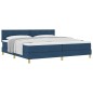 vidaXL Letto Box Spring con Materasso Blu 200x200 cm Tessuto vidaXL Letto Box Spring con Materasso Blu 200x200 cm Tessuto