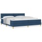 vidaXL Letto Box Spring con Materasso Blu 200x200 cm Tessuto vidaXL Letto Box Spring con Materasso Blu 200x200 cm Tessuto