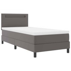 vidaXL Letto a molle Grigio e Bianco 90 x 190 cm