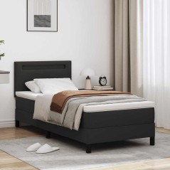 vidaXL Letto a Volete con Materasso – Nero, 90x200 cm, Ecopelle