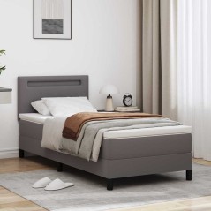 vidaXL Letto a molle Grigio e Bianco 90 x 200 cm
