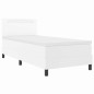 vidaXL Letto a Rete con Materasso - Bianco 100x200 cm in Pelle Sintetica.