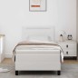 vidaXL Letto a Rete con Materasso - Bianco 100x200 cm in Pelle Sintetica.