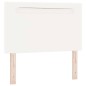 vidaXL Letto a Rete con Materasso - Bianco 100x200 cm in Pelle Sintetica.
