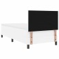vidaXL Letto a Rete con Materasso - Bianco 100x200 cm in Pelle Sintetica.
