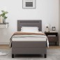 vidaXL Letto a Molle con Materasso Grigio, 100 x 200 cm, in Ecopelle. vidaXL Letto a Molle con Materasso Grigio, 100 x 200 cm, in Ecopelle.