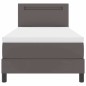 vidaXL Letto a Molle con Materasso Grigio, 100 x 200 cm, in Ecopelle. vidaXL Letto a Molle con Materasso Grigio, 100 x 200 cm, in Ecopelle.