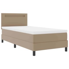 vidaXL Letto a Balancelle con Materasso Cappuccino, 100 x 200 cm, in Ecopelle