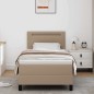 vidaXL Letto a Balancelle con Materasso Cappuccino, 100 x 200 cm, in Ecopelle vidaXL Letto a Balancelle con Materasso Cappuccino, 100 x 200 cm, in Ecopelle