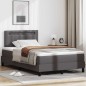 vidaXL Letto Box Spring con Materasso – Matrimoniale Piccolo Grigio in Finta Pelle vidaXL Letto Box Spring con Materasso – Matrimoniale Piccolo Grigio in Finta Pelle