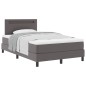 vidaXL Letto Box Spring con Materasso – Matrimoniale Piccolo Grigio in Finta Pelle vidaXL Letto Box Spring con Materasso – Matrimoniale Piccolo Grigio in Finta Pelle