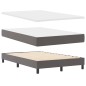 vidaXL Letto Box Spring con Materasso – Matrimoniale Piccolo Grigio in Finta Pelle vidaXL Letto Box Spring con Materasso – Matrimoniale Piccolo Grigio in Finta Pelle