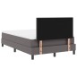 vidaXL Letto Box Spring con Materasso – Matrimoniale Piccolo Grigio in Finta Pelle vidaXL Letto Box Spring con Materasso – Matrimoniale Piccolo Grigio in Finta Pelle