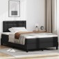 vidaXL Letto a Box con Materasso Nero, 120x200 cm, in Pelle Sintetica