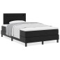 vidaXL Letto a Box con Materasso Nero, 120x200 cm, in Pelle Sintetica